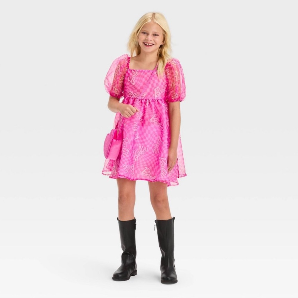 Target Barbie Organza Puff Sleeve Dress